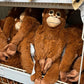 Kawaii Red Punch Monkey Plush Doll Cute Cartoon Gorilla Toy Super Soft Orangutan Stuffed Toy Sleeping Partner Birthday Gift Xmas