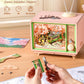 Robotime Rolife Sakura Dreamy Tour DIY Music Box 3D Wooden Puzzle with Lights Sakura Design Unique Home Decor Giftfor Kids