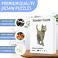 Wooden Cat Jigsaw Puzzle: Exquisite Gift, Thick Sturdy Pieces, Vibrant Colors, Home Decor & Family Fun Challenging Puzzle