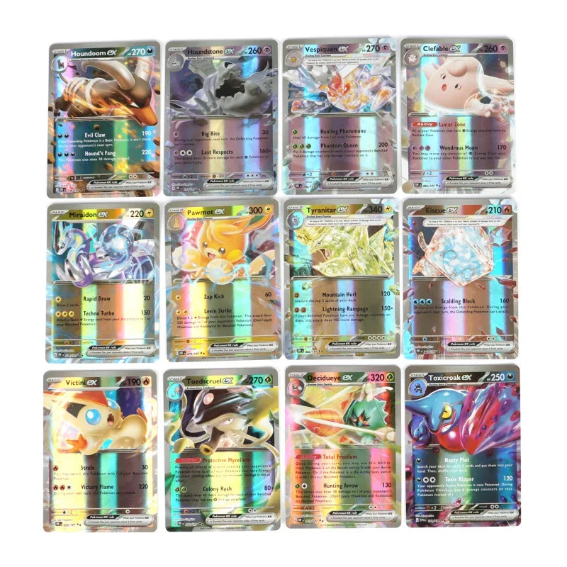 60/100Pcs English Pokemon Cards Shining MEGA GX Vmax TAG EX Vstar V Collection Cards Toys Children Gift
