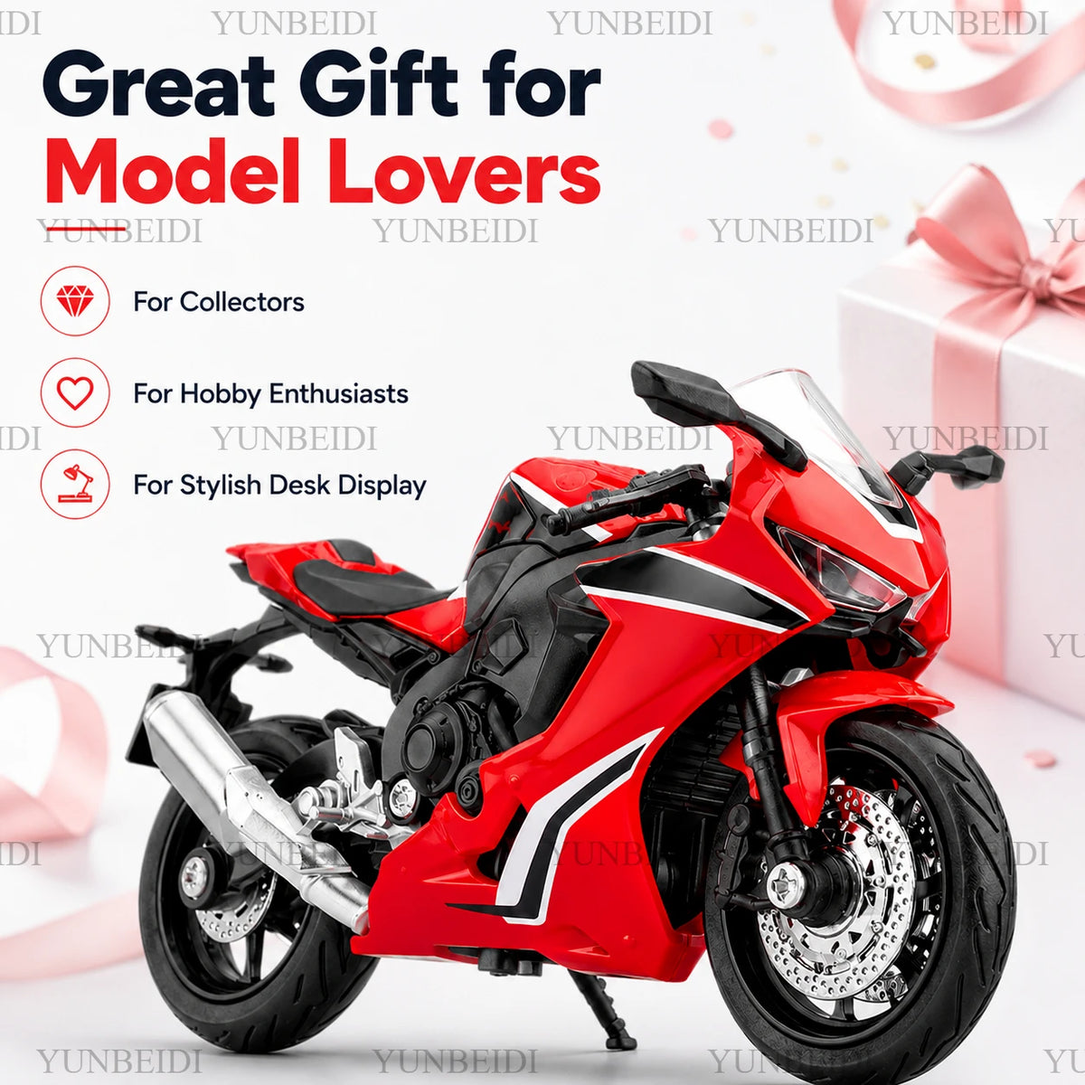 1:18 Scale Mini R1 GSX1000R CBR1000RR, Motorcycle Toy Model Cast Alloy, Vehicle Series, Shock Absorption Design, Children's Gift