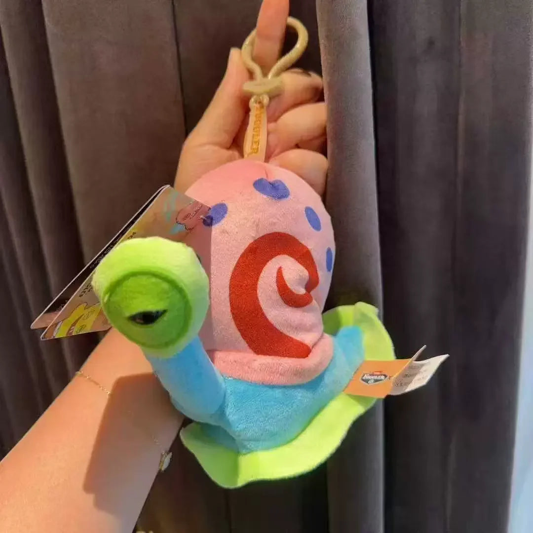 Original Fuggler SpongeBob Patrick Keychain Bag Charm for Backpack Decoration Soft Plush Doll Teeth Monster Ugly Cute Funny Toy