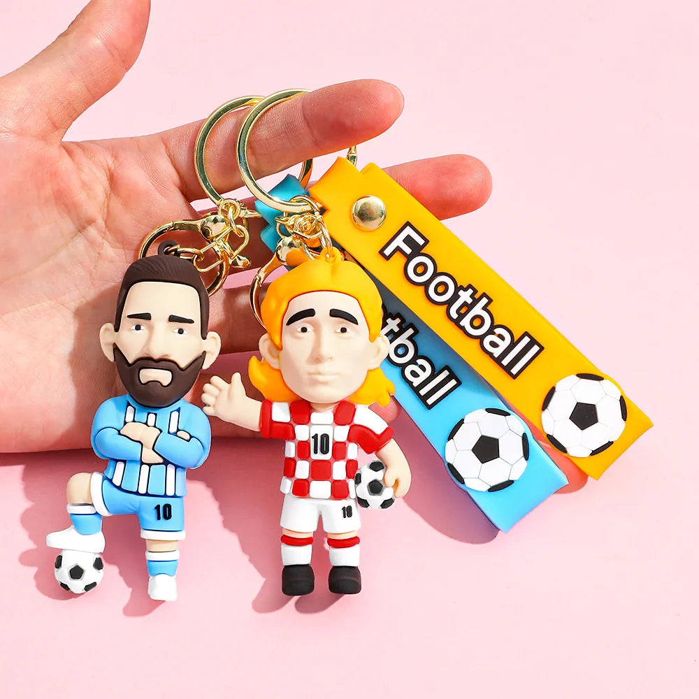 Football Jersey Keychain Cartoon Soccer Birthday Party Supplies Toy Key Ring Cristiano Ronaldo Messii Souvenir Gifts for Fans