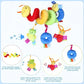 Baby Hanging Car Seat Toys Plush Activity Hanging Stroller Toys with BB Squeaker and Rattles For Newborn Travel Activity Toy