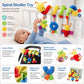 Baby Hanging Car Seat Toys Plush Activity Hanging Stroller Toys with BB Squeaker and Rattles For Newborn Travel Activity Toy