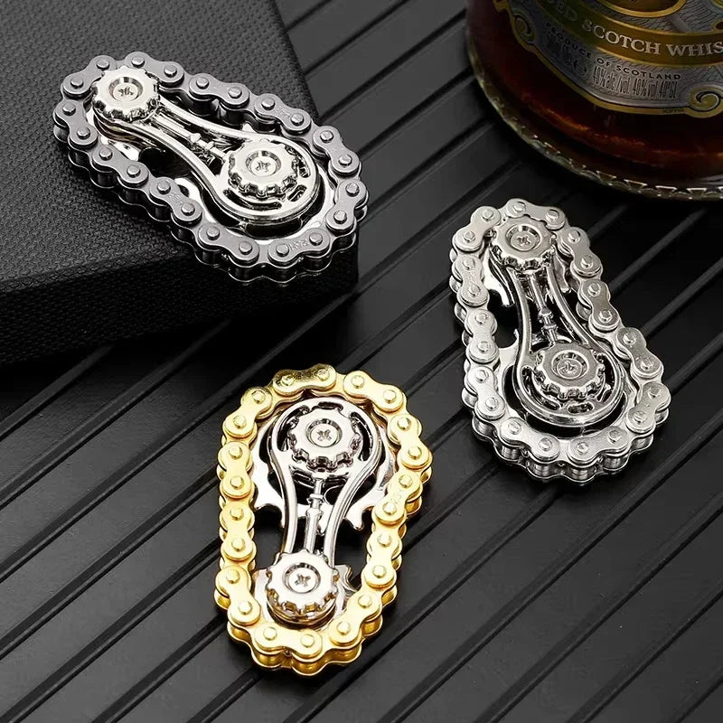 Chain Tooth Mechanical Flywheel Fidget Spinner Antistress Anxiety Metal Bike Chains Spinner EDC Toys for Children Adult Hand Toy