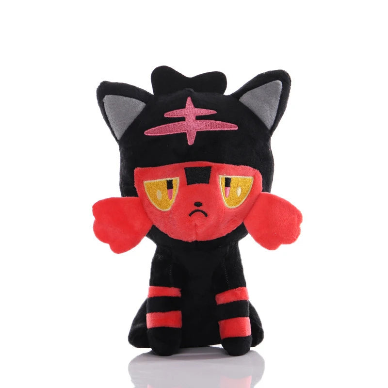 Adorably Litten Plush Toy Anime Pokemon Stuffed Doll Kawaii Cartoon Toys Hobbies Room Docor Xmas Gifts Birthday Present For Kids