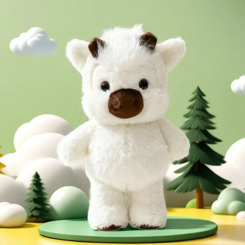 Adorable Highland Cattle Plush Toy 45cm - Huggable Running Cow Stuffed Animal Made with Premium Soft Fabric, Soothing Companion