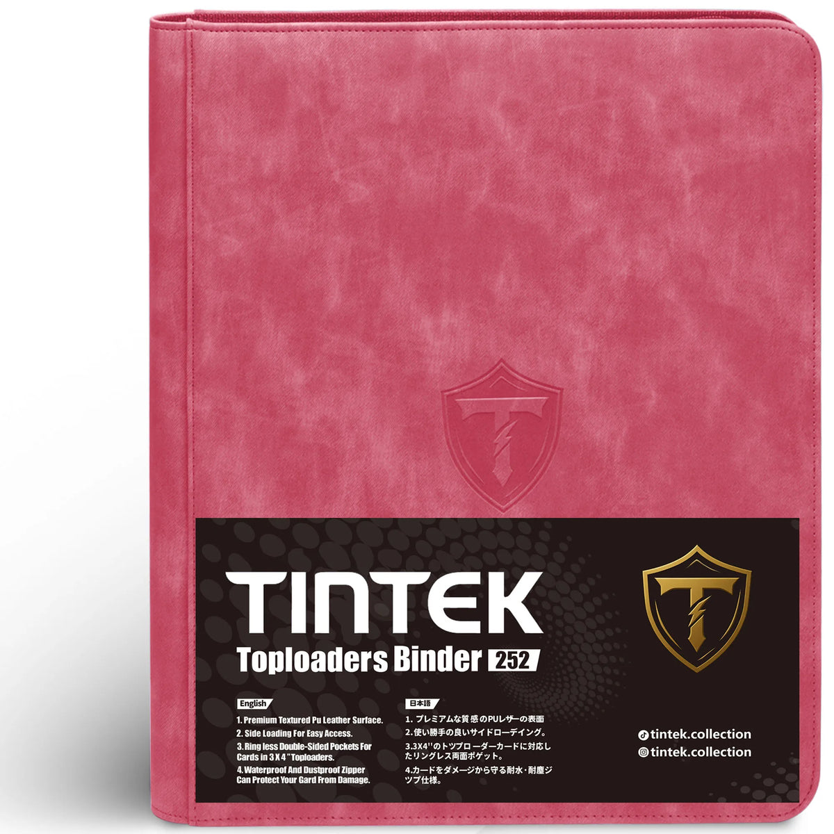 Toploader Card Binder, 9-Pocket Album fits 3x4'' Top Loaders, Double-Sided Display Case for PTCG/MTG/Sports Cards (Black)