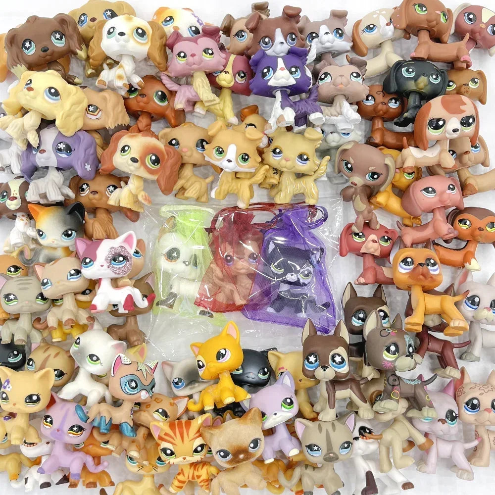 3pcs/lot Random Pet Short Hair Cat Dog Collie Dachshund Dane Spaniel Bobble Head Lps Toy