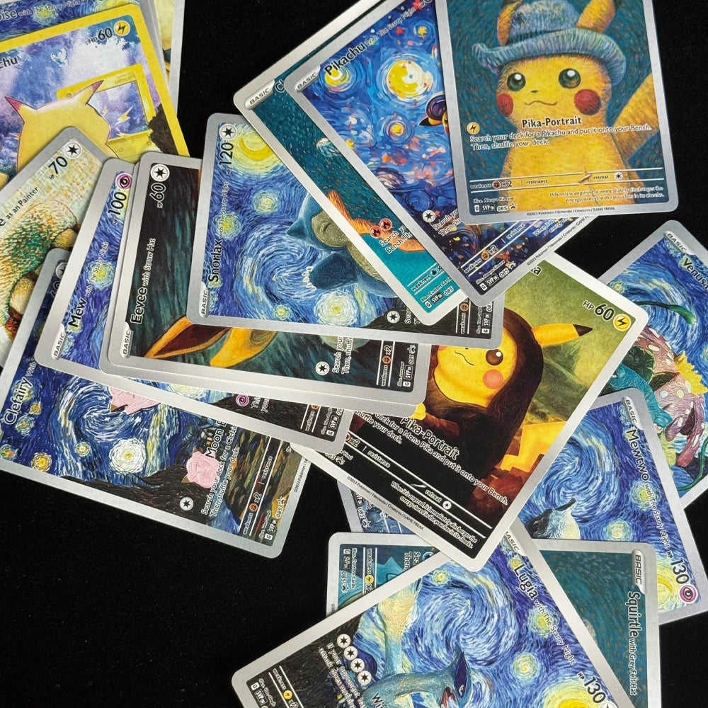DIy Cartoon Anime Ptcg 18pcs Self-Control Mewtwo Pikachu Charizard Eevee Collect Trading Signature Card Child Birthday Gift