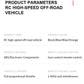 ZWN 1:16 2.4Gh Model RC Car With LED Lights 2WD Off-road Remote Control Climbing Vehicle Outdoor Cars Toys for Boys Girls Gifts