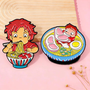 2pcs Cute Girls Enamel Pins Set Anime Brooches for Backpacks Hat Lapel Pins Badges for Fans Gifts Cosplay Accessories Toy