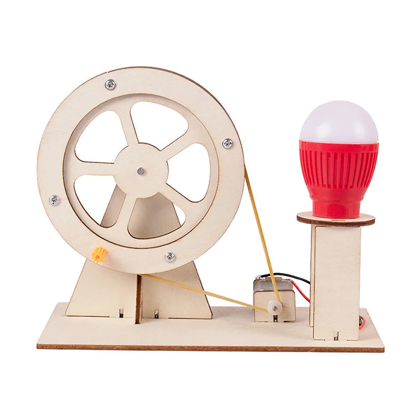 Funny DIY Mini Hand Crank Generator DIY Science Experiment Kit & Education Model Toy For Children Gift Toy Project