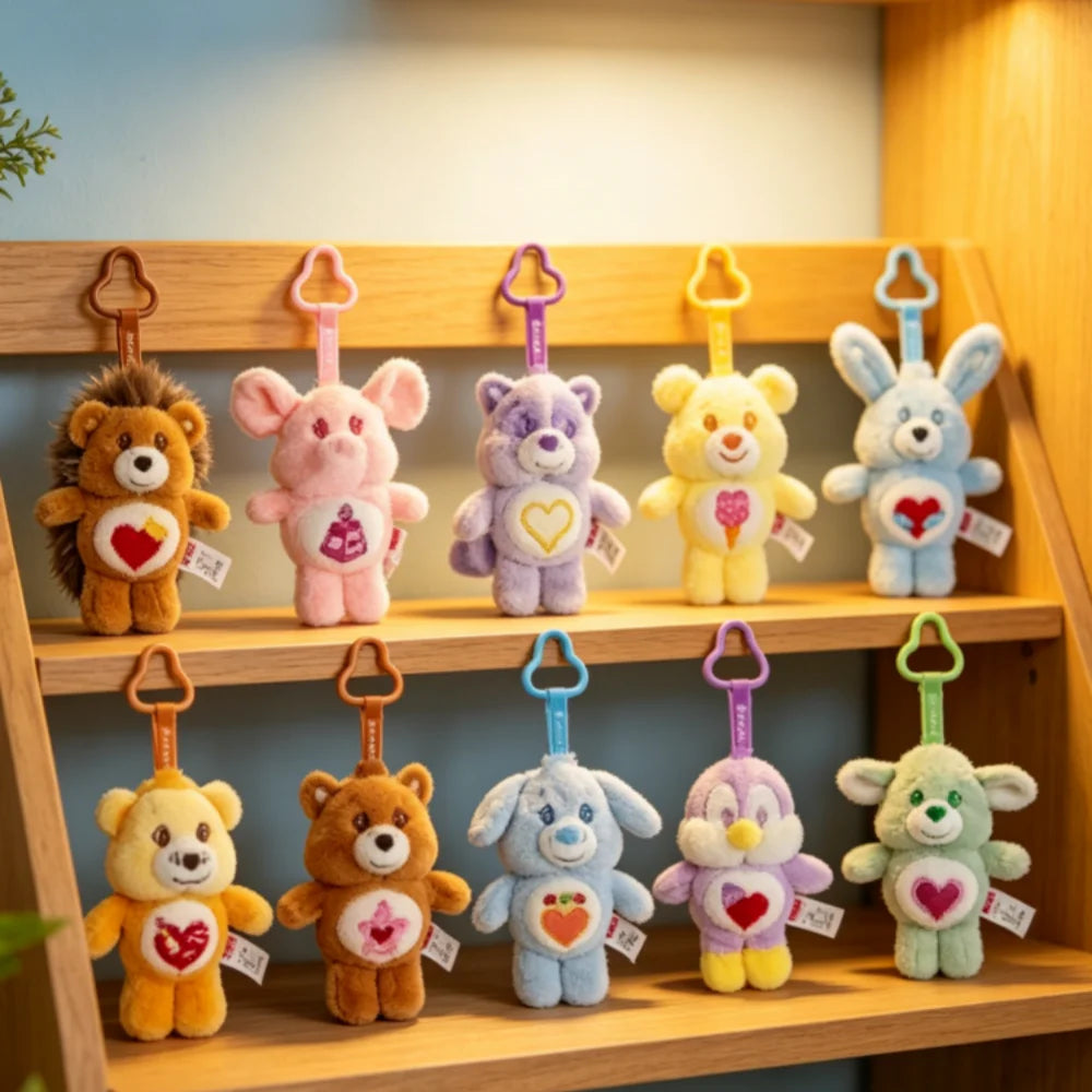 Care Bears Cousins Plush Keychain 15cm Cute Bear Pendant Bag Charm Soft Stuffed Toy Kawaii Accessory Birthday Gift Collectible
