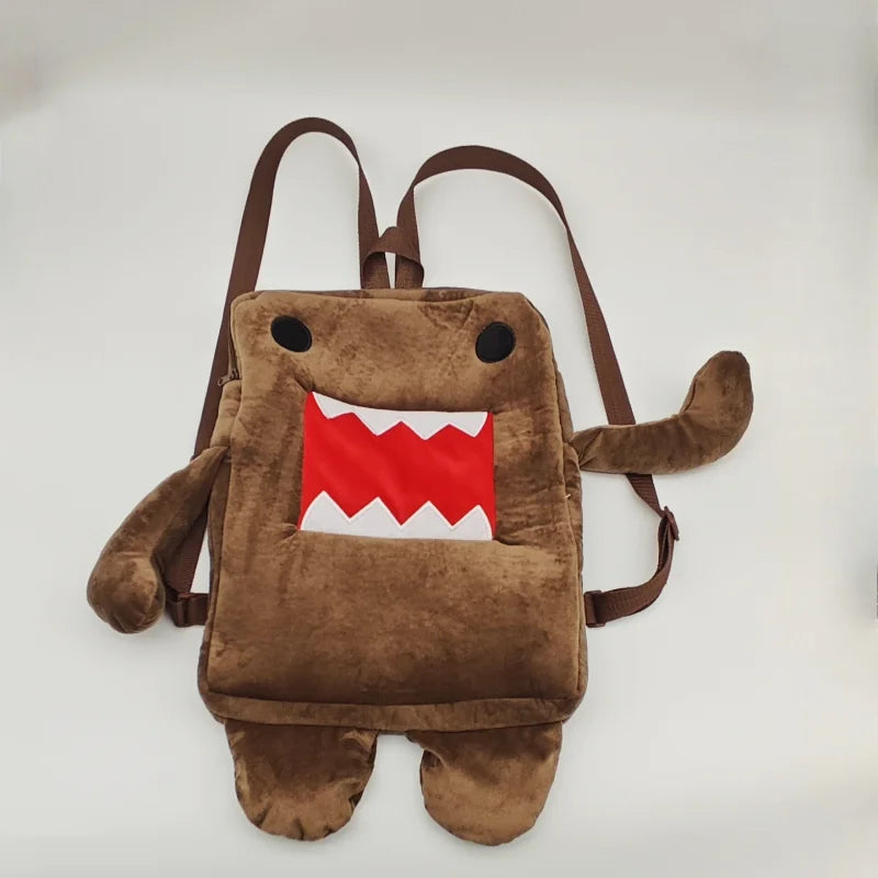 TreasuringU Domo Kun Plush Backpack Brown Stuffed Bag for Women Men Kids Cute Small Shoulder Messenger Bag