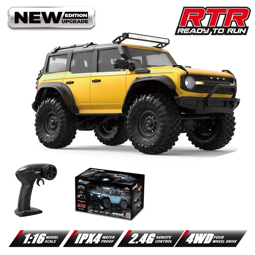 1/16 RC Car HB R1601 Remote Control Climbing Car 4WD High-Speed Electric Off-Road Toy Car With Colorful Lights Suitable For Boys' Outdoor Play