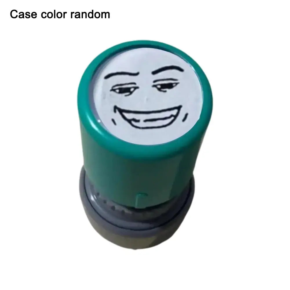 Color Random Quick-drying Inkable Fun Emotion Seal Toy Anime Characters Pressable Novelty Gag Face Seal Funny Kid's Toy