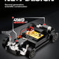 4WD Remote Control Drift Car Full Size 1:24 Mini Remote Control Racing Car Model 2.4G Radio High Speed 4X4 RC Car Vehicle Toy