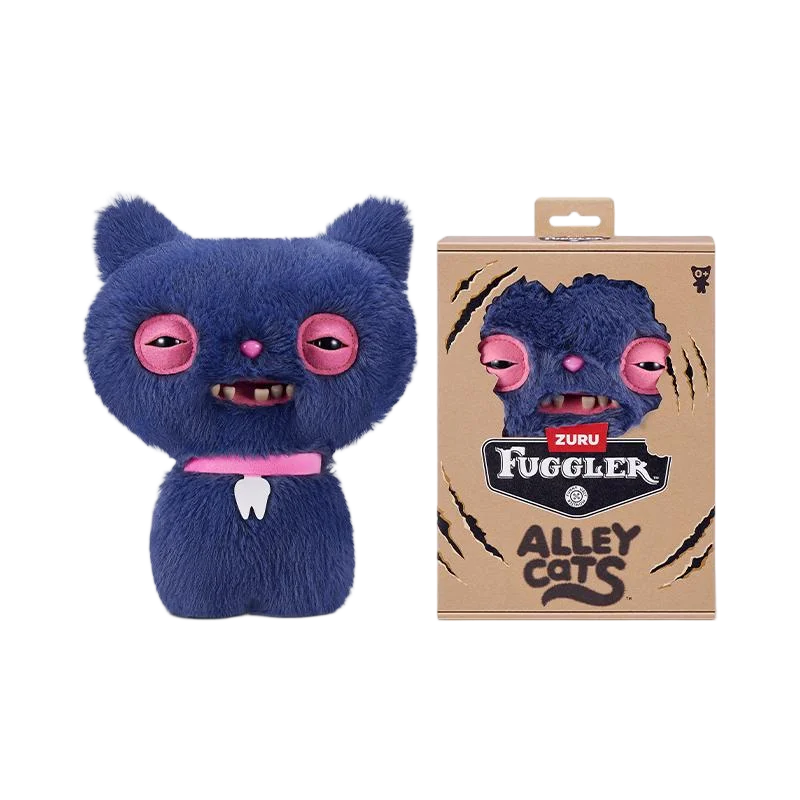 Fuggler Alley Cats Plush Toy Soft Plushies Cute Cartoon Doll Funny Ugly Teeth Monster Stuffed Animal Toy（Wrinkle McStinkles）22CM