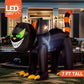 7 ft Black Cat Halloween Inflatables Outdoor Decoration Blow UpInflatable with Moving Head & Green Eyes Halloween Blow Ups Yard Decoration with LED Lights for Party Lawn Garden Decor