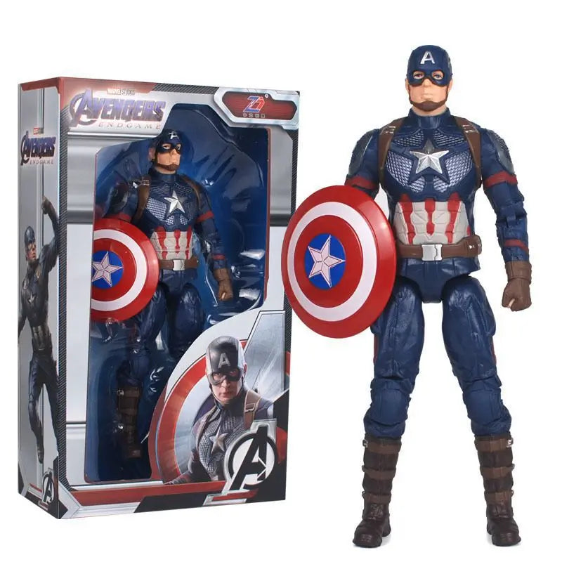 8pcs 18CM Avengers Collection Iron Man Spider Man Thanos Spider Captain Thor Hulk Transfiguration Action Decoration Toy Gift