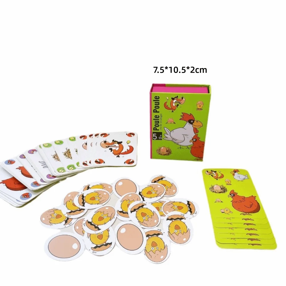 Cartoon Board Game Chicken Piou Piou Multicolor Card Game Drecksau Black Sheep Card-Based Party Game For 5-8 year old kids