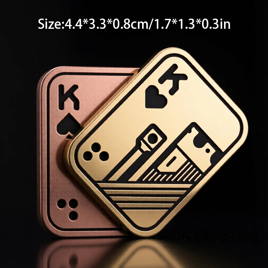 EDC Push Slider Metal Fidget Anti Stress Toy Adults Finger Spinner Poker Relieve Anxiety Tool Portable Pop Magnetic Slider Games
