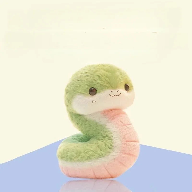 Cute Snake Plush Toy, Soft Polyester Stuffed Animal, Cozy Home Decor, for Infants 0-3 Years, Ideal Birthday and Holiday Gift