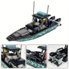 89pcs City Police Moc SWAT Black Camouflage Sea Speedboat Assault Boat Model, Small Puzzle Building Block Toy Accessories