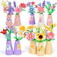 HUIQIBAO MOC Eternal Flower Bouquet with pot Micro Building Block Sunflower Rose Mini Model Brick Toy home Desk Decoration