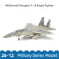 1/72 Creative Military Series USA F-15 Fighter Building Blocks Eagle Multi-Role Heavy Jet Model DIY Bricks Toys For Xmas Gifts