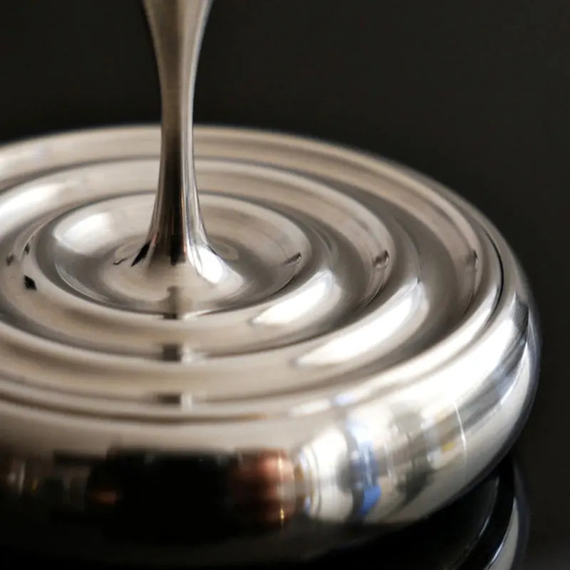 Water Drop Hand-Twisted Fingertip Gyro Stainless Steel Metal Desktop Magical Gyro Toy Children's Rotating Decompression Toy