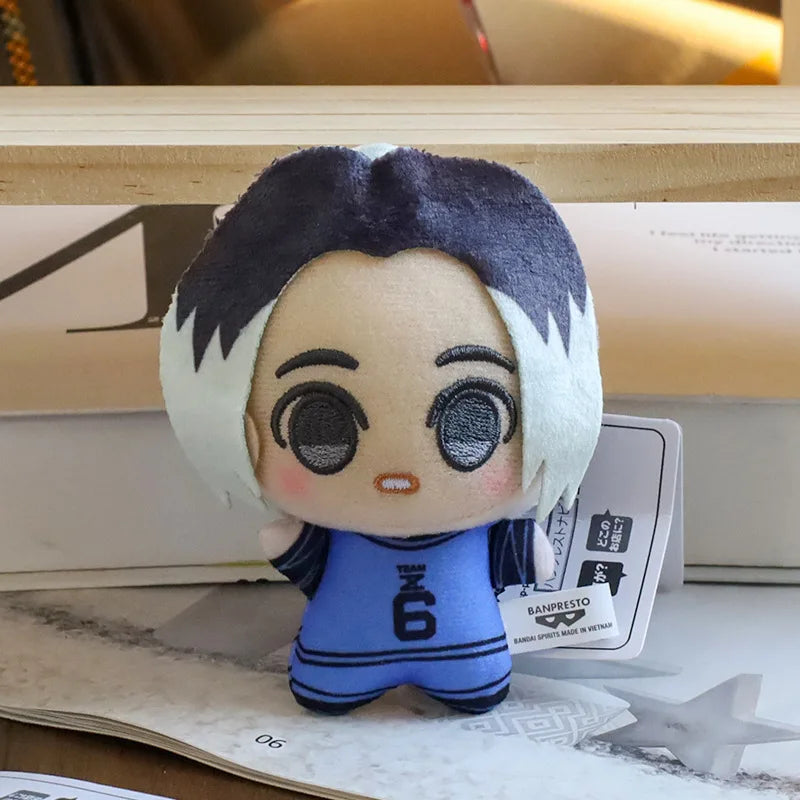 10cm Mini BLUE LOCK Plush Stuffed Doll Seishiro Nagi Isagi Yoichi Chigiri Bachira Meguru Doll Pendant Keychain Toy For Gift
