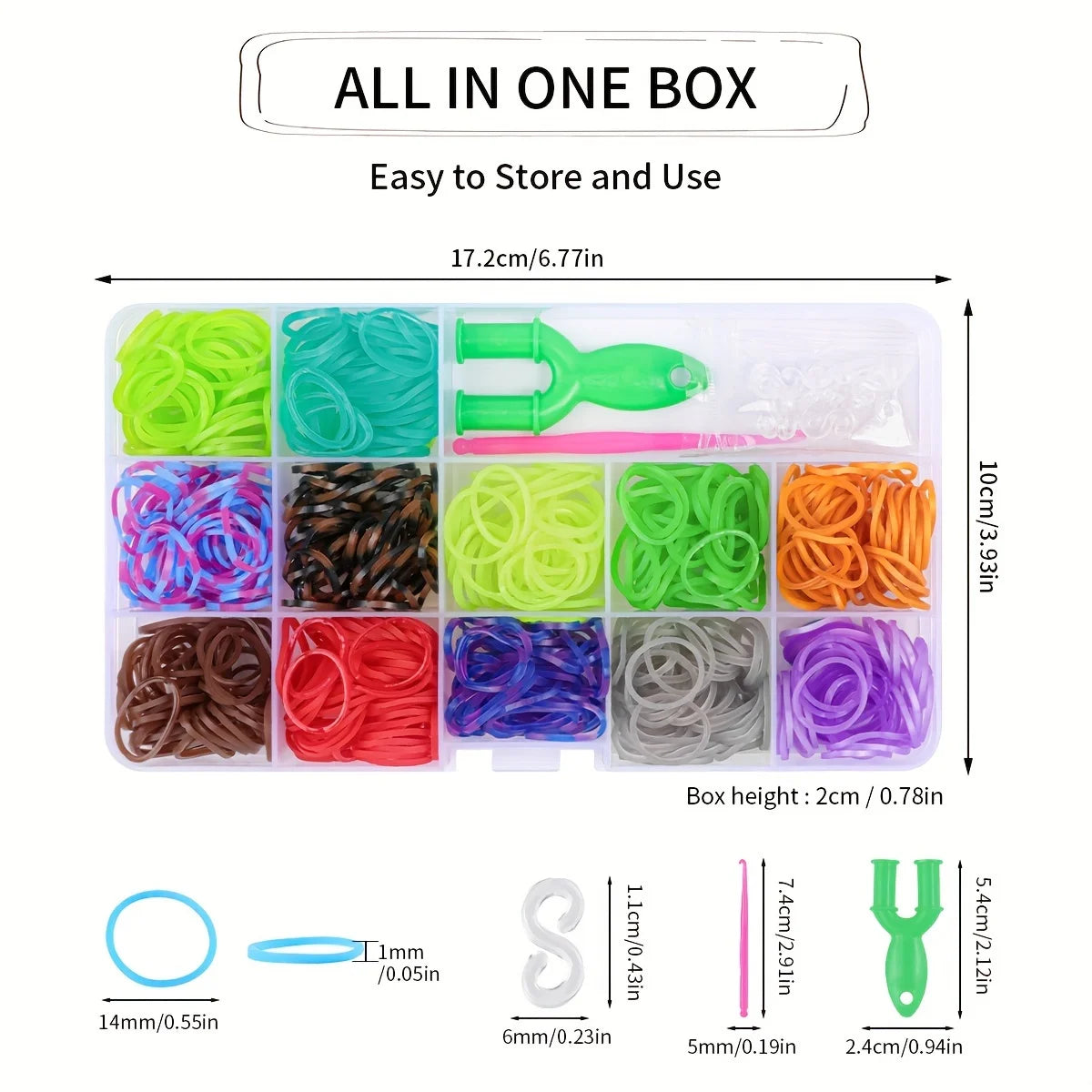 12 Grid/24 Grid/40 Rubber Bands Bracelet Kit Rubber Band Filling Loom Kit Weaving DIY Craft Gift Loom Kit Toys for Girls
