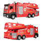 1:32 Spray Fire Truck Model Water Spray Ladder Trucks Toy Car Sound Light Pull Back Doors Opened Vehicle Collection Boys Gift