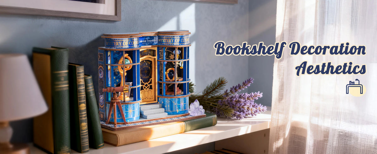 Rolife DIY Miniature House Kit Magic Astronomy Shop Dollhouse Model Building Kit Wooden 3D Puzzle Toys with LED for Home Decor