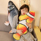 3D Simulated Grass Carp Plush Pillow Realistic Carp Doll 40 cm/60 cm Size Optional Sofa Cushion Bedroom Living Room Decoration
