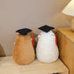 25CM Cute Cartoon Graduate Capybara Plush Toy Soft Stuffed Graduation Season Gift Lovely Capybara Doll Party Decor