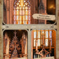 Rolife Wooden 3D Puzzle Twin-Tower Cathedral Model Building Kit DIY Miniature House Kit with LED Light for Bookshelf Decor