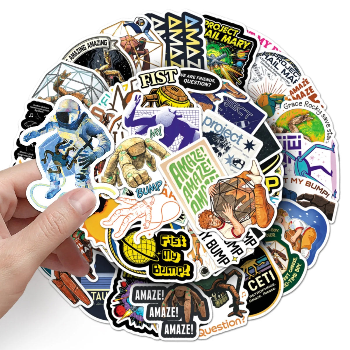 50Pcs Project Hail Mary Stickers Decals For Laptop Scrapbook Luggage Guitar Helmet DIY Graffiti Aesthetic Stickers