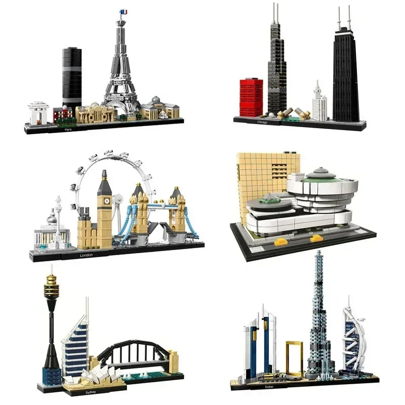 Thirteen Sets of City Models 21043 21026 Building Blocks Sets Suitable for Birthday Gifts Not Compatible with Legoed Particles.