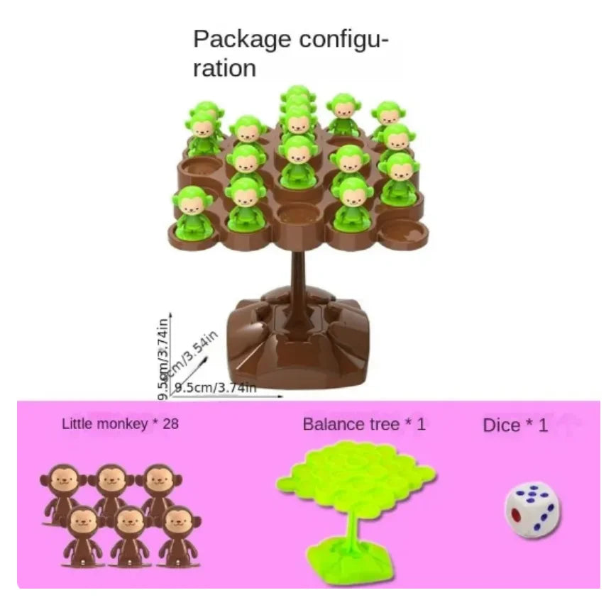 Monkey Balance Tree Focus Balance Training Children's Toys Folding Music Series Parent Child Interactive Board Game