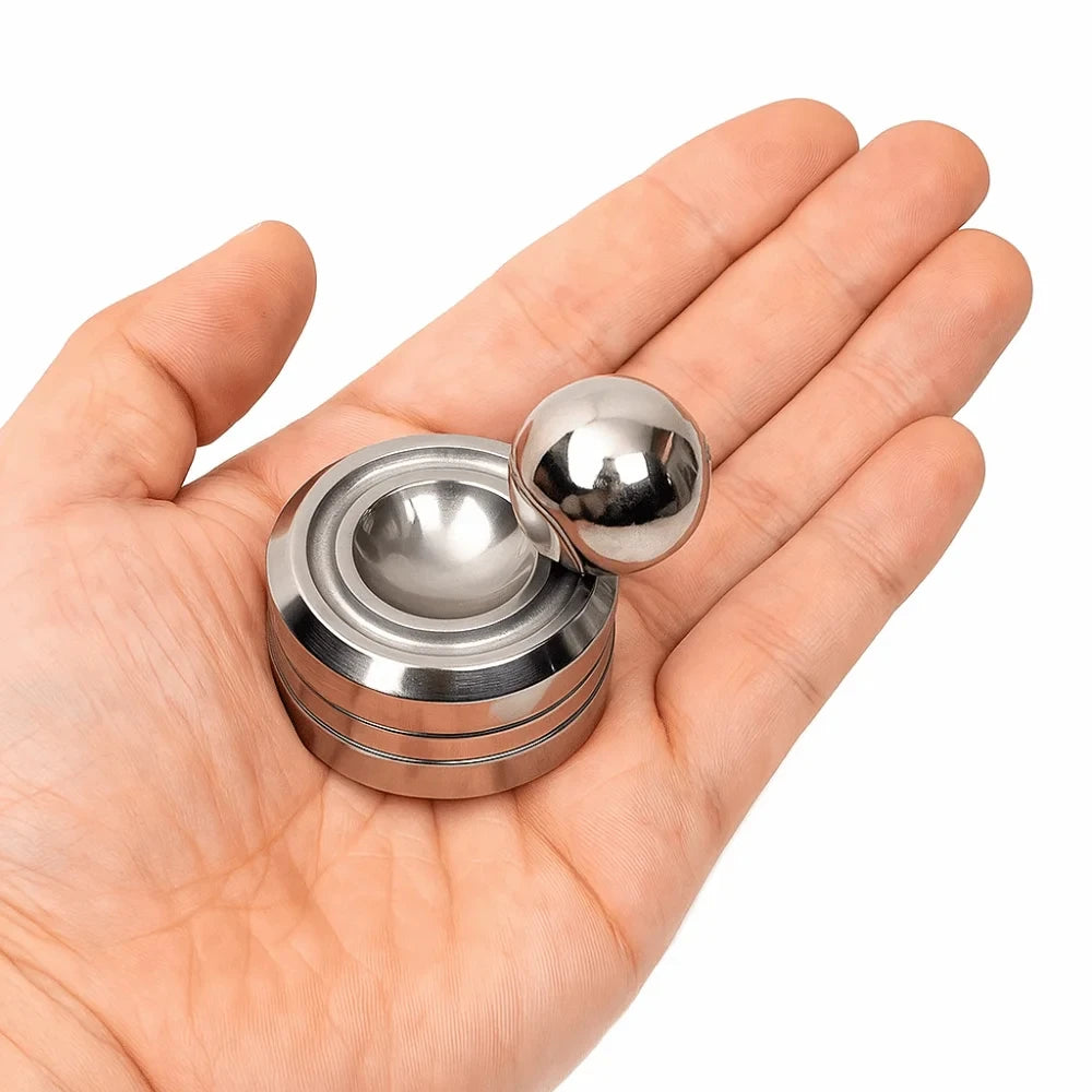 Adult Desktop Stress Relief Metal  Fidget Toy Decompression Hypnosis Rotary Gyro Fingertip Toy Kinetic Round Spinner Kids Gift