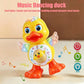 Electric Dancing Duck Toy Musical Walking Swing Duck with Flashing Lights Interactive Early Educational Toys for Kids Boys Girls