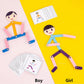 Sport Wooden Man Material DIY Puzzle Toys Boards Educational Game Early Learning Toy for Children Preschool Fine Motor Training