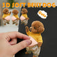 2026 3D Teddy Dog Belly Sticker - Cute puppy wearing orange outfit with soft pink background, silicone self-adhesive