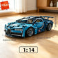 KAVOWORLD 1144PCS 1:14 Scale Blue Racing Building Block Toys Blue Supercar Building Kit Collectible Sports Car Model with Adjustable Scissor Doors & Rear Wing STEM Construction Toy for Teens 14+ Home Office Desk Decor Display