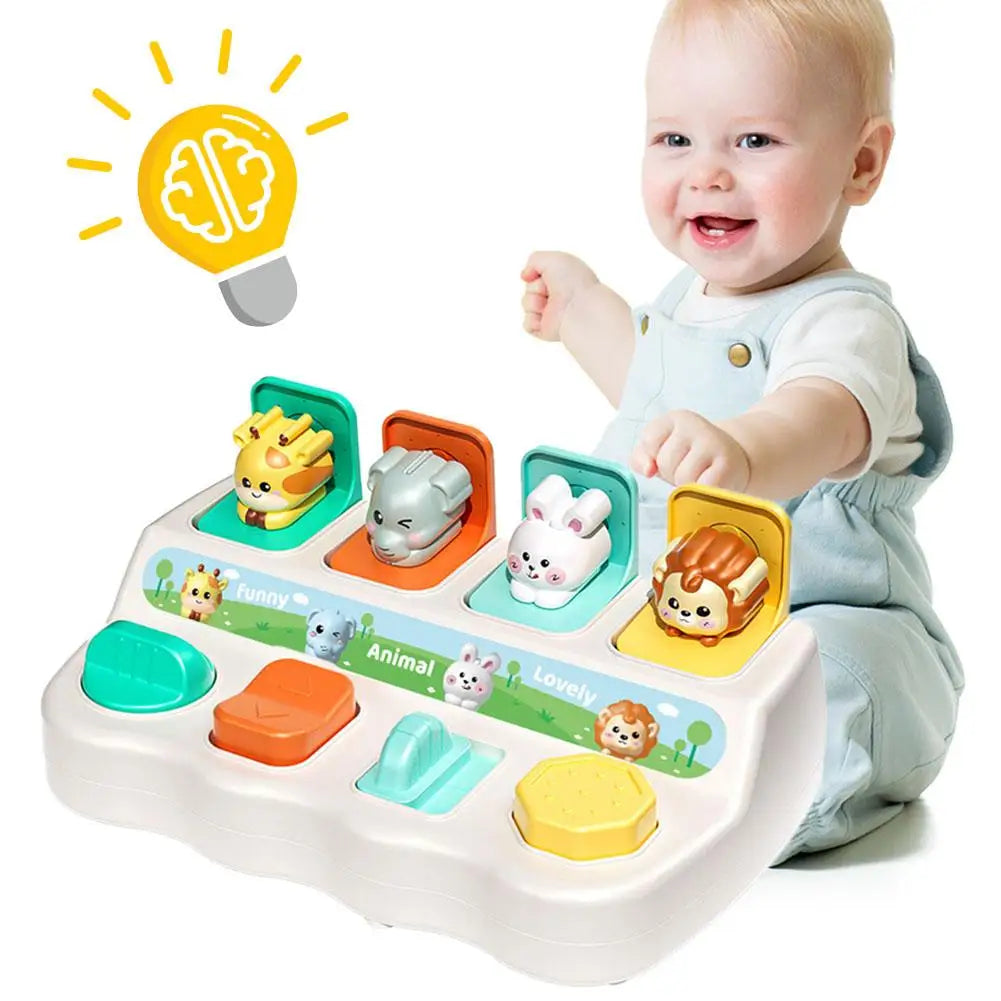 Montessori Pop up Animal Toys and Learning Boxes - Enhance Logic and Motor Skills, for Children's Birthday Gifts