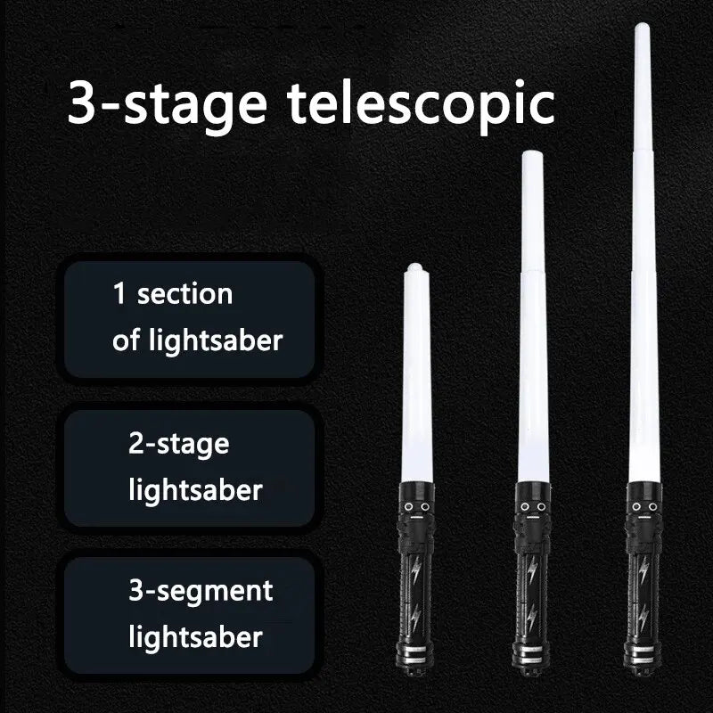 Sword Lightsaber Red and Blue Double Saber Rave Transformation Children's Gift Cosplay Weapon Boy Cool Flashing Toy